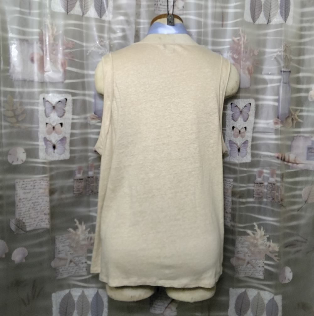 Sundance Sleeveless Cream Floral Medallion Embroidery Linen Tank Top XL - Picture 5 of 14